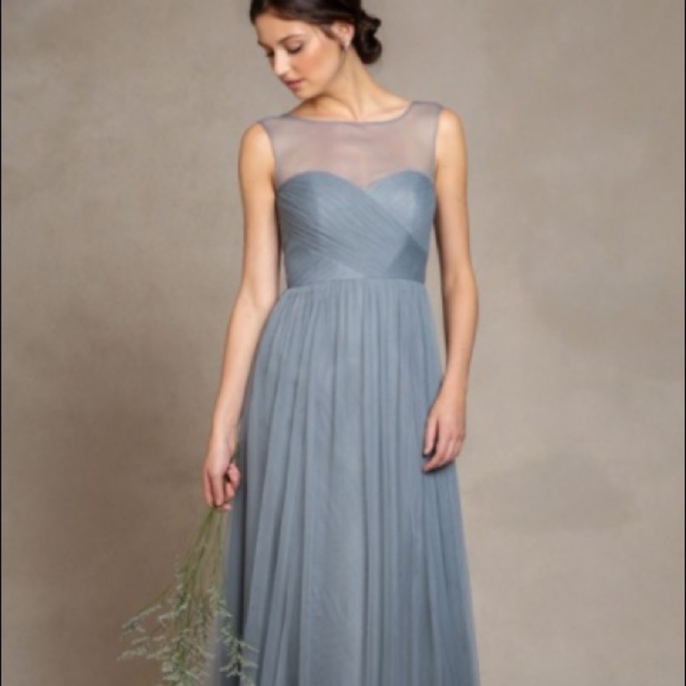 Jenny Yoo Aria dress, Mayan blue, size 4.